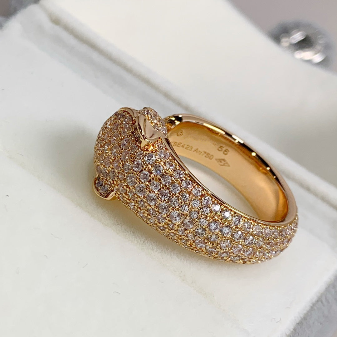 [LUXORA]PANTHERE PINK GOLD DIAMOND RING