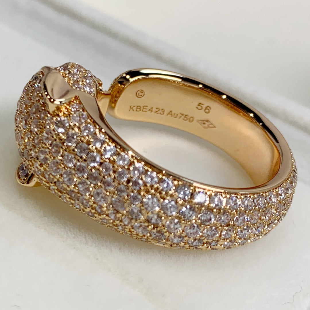 [LUXORA]PANTHERE PINK GOLD DIAMOND RING
