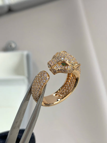 [LUXORA]PANTHERE PINK GOLD DIAMOND RING