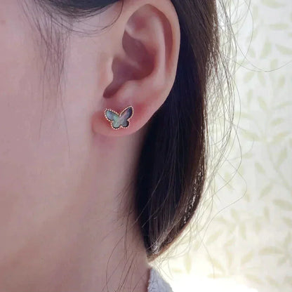 [LUXORA]BUTTERFLY DARK MOP  EARRINGS