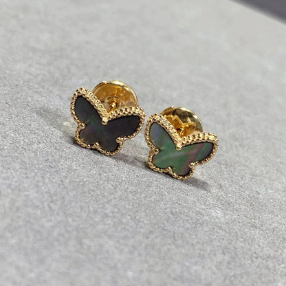 [LUXORA]BUTTERFLY DARK MOP  EARRINGS