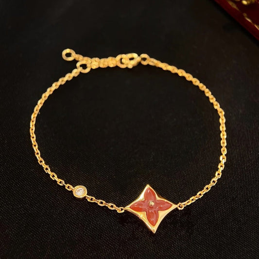 [LUXORA]COLOR STAR KARNEOL ROSÉGOLD DIAMANTARMBAND