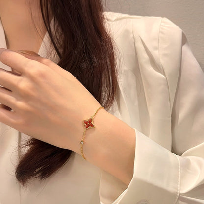 [LUXORA]COLOR STAR CARNELIAN PINK GOLD DIAMOND BRACELET