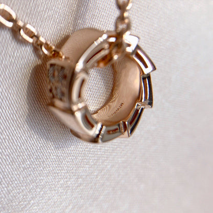 [LUXORA]SERPENTI PEDANT DIAMOND PINK GOLD NECKLACE