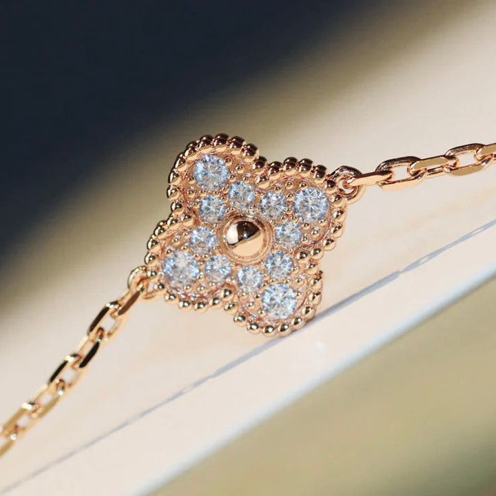 [LUXORA]CLOVER 20 MOTIFS LASER DIAMOND NECKLACE