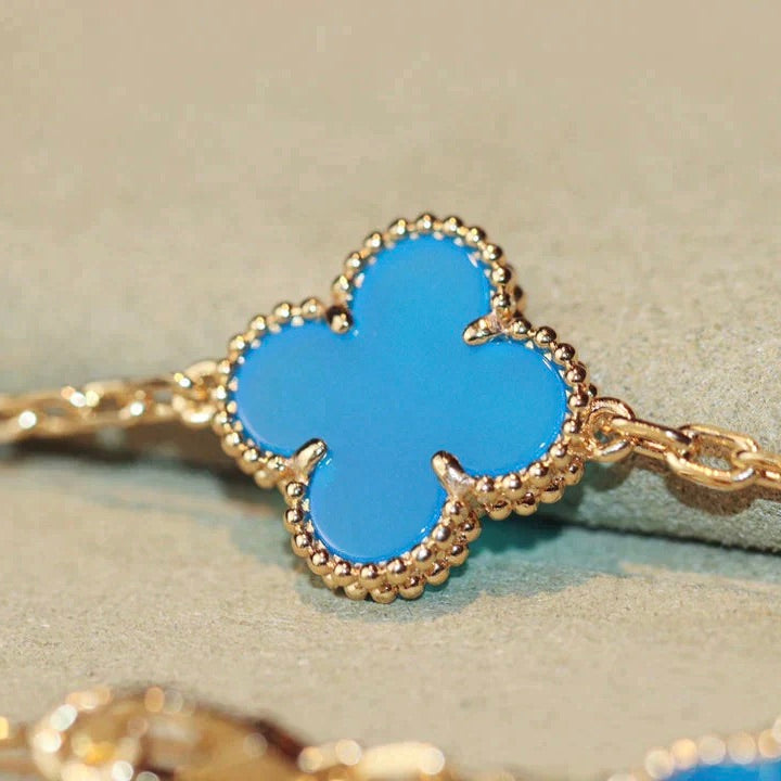 [LUXORA]CLOVER 20 MOTIFS TURQUOISE GOLD