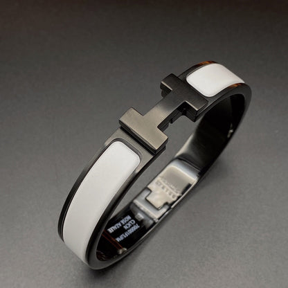 [LUXORA]H BRACELET 12MM BLACK WHITE CERAMIC