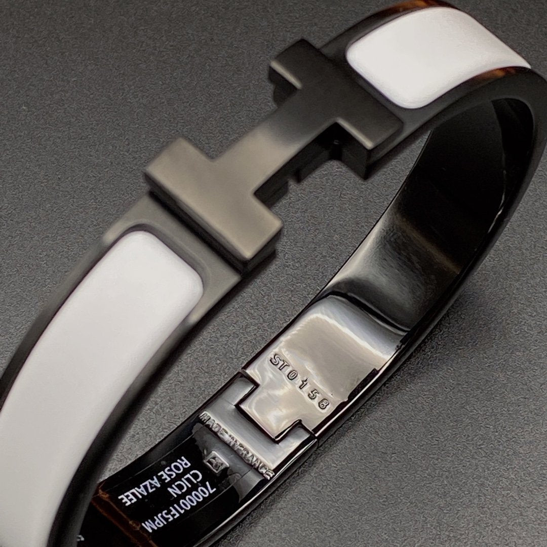 [LUXORA]H BRACELET 12MM BLACK WHITE CERAMIC