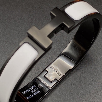 [LUXORA]H BRACELET 12MM BLACK WHITE CERAMIC