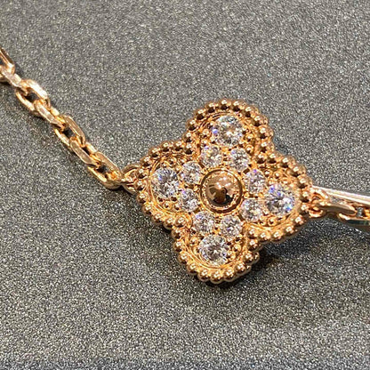 [LUXORA] CLOVER 5 MOTIF FULL DIAMOND BRACELET COLLECTION