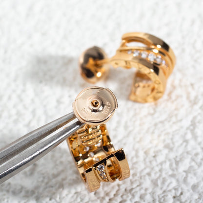 [LUXORA]ZERO 1 PINK GOLD DIAMONDS EARRINGS