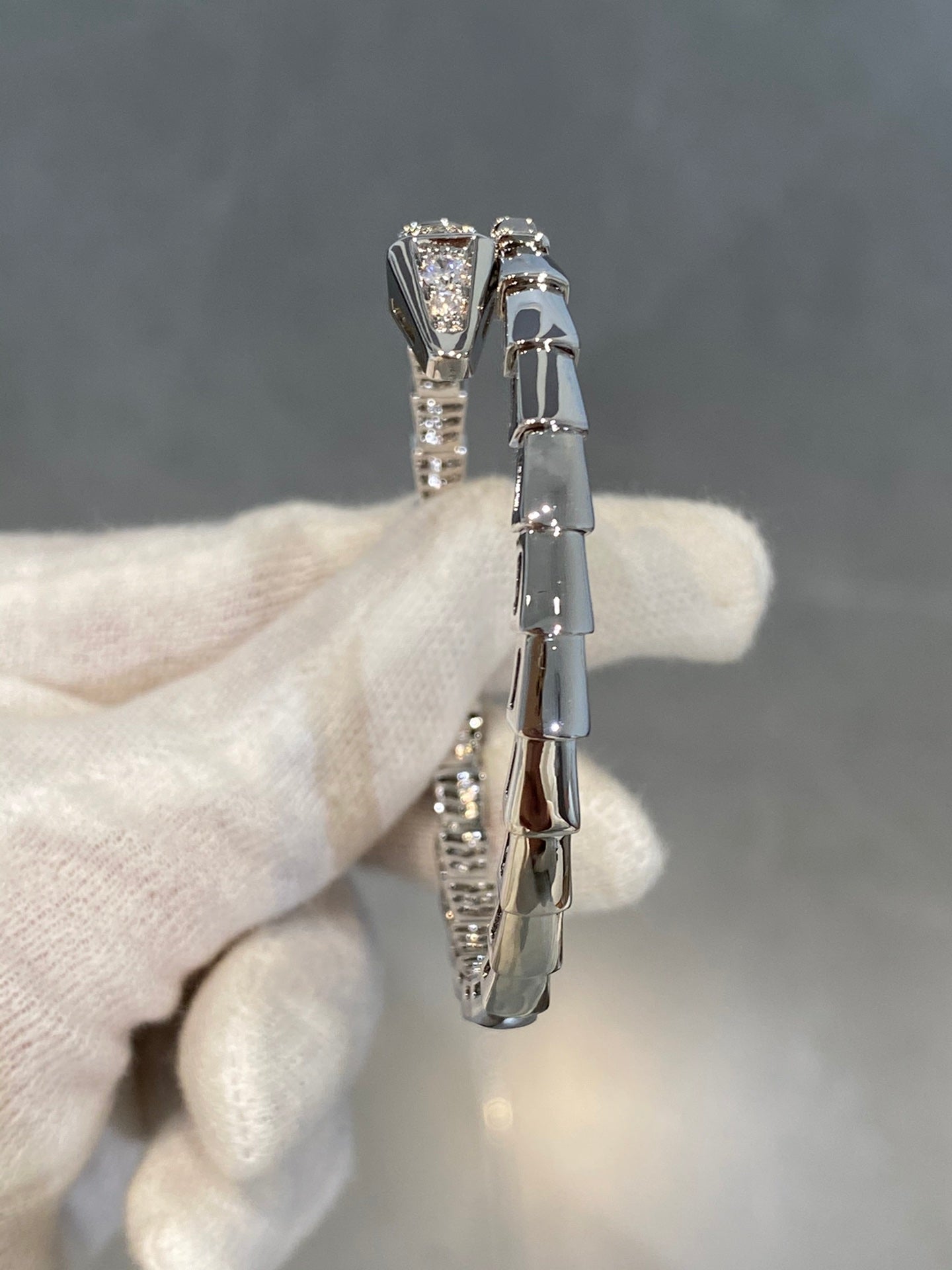 [LUXORA]SERPENTI BRACELET DIAMONDS SILVER