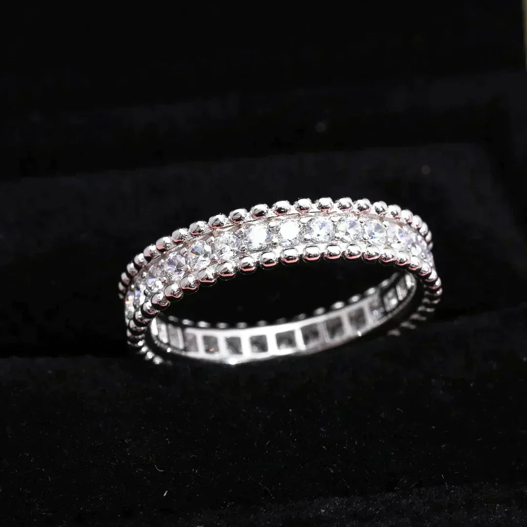 [LUXORA]PERLEE DIAMOND SILVER RING
