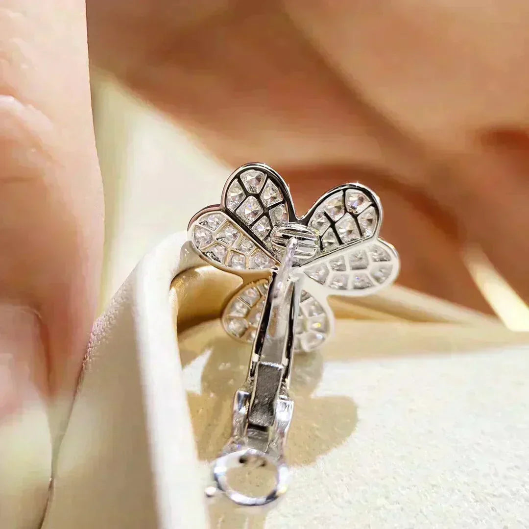 [LUXORA]CLOVER COMOS DIAMOND EARRINGS SILVER