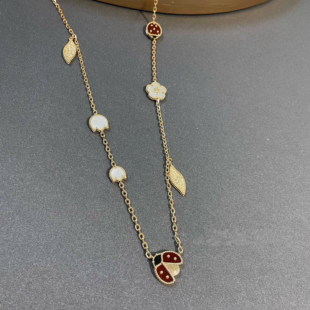 [LUXORA]LUCKY SPRING 15 MOTIFS GOLD NECKLACE