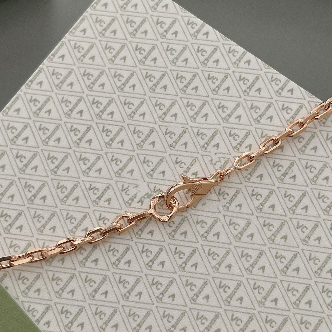 [LUXORA]LUCKY SPRING 15 MOTIFS ROSE GOLD NECKLACE