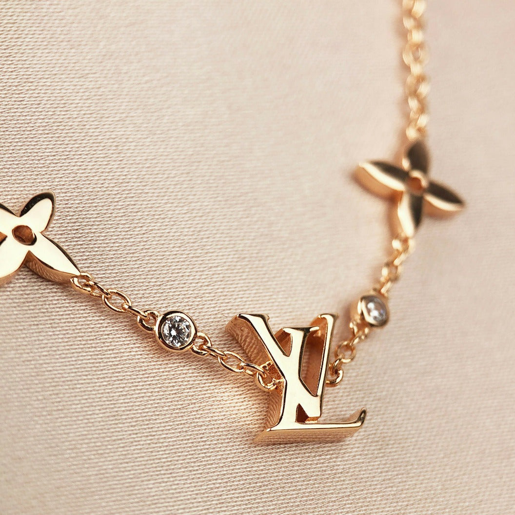 [LUXORA]STAR AND SUN 7 MOTIFS GOLD BRACELET