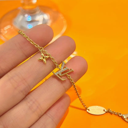 [LUXORA]LOGO STAR MOTIF GOLD BRACELET