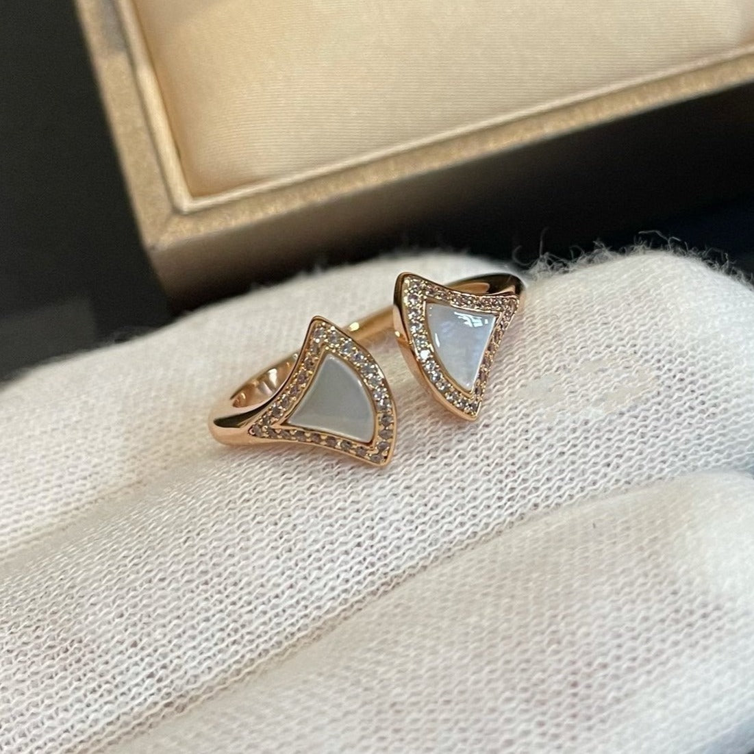 [LUXORA]DREAM MOP DIAMOND OPEN RING