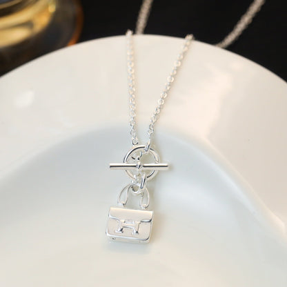 [LUXORA]POP H PEDANT SILVER NECKLACE