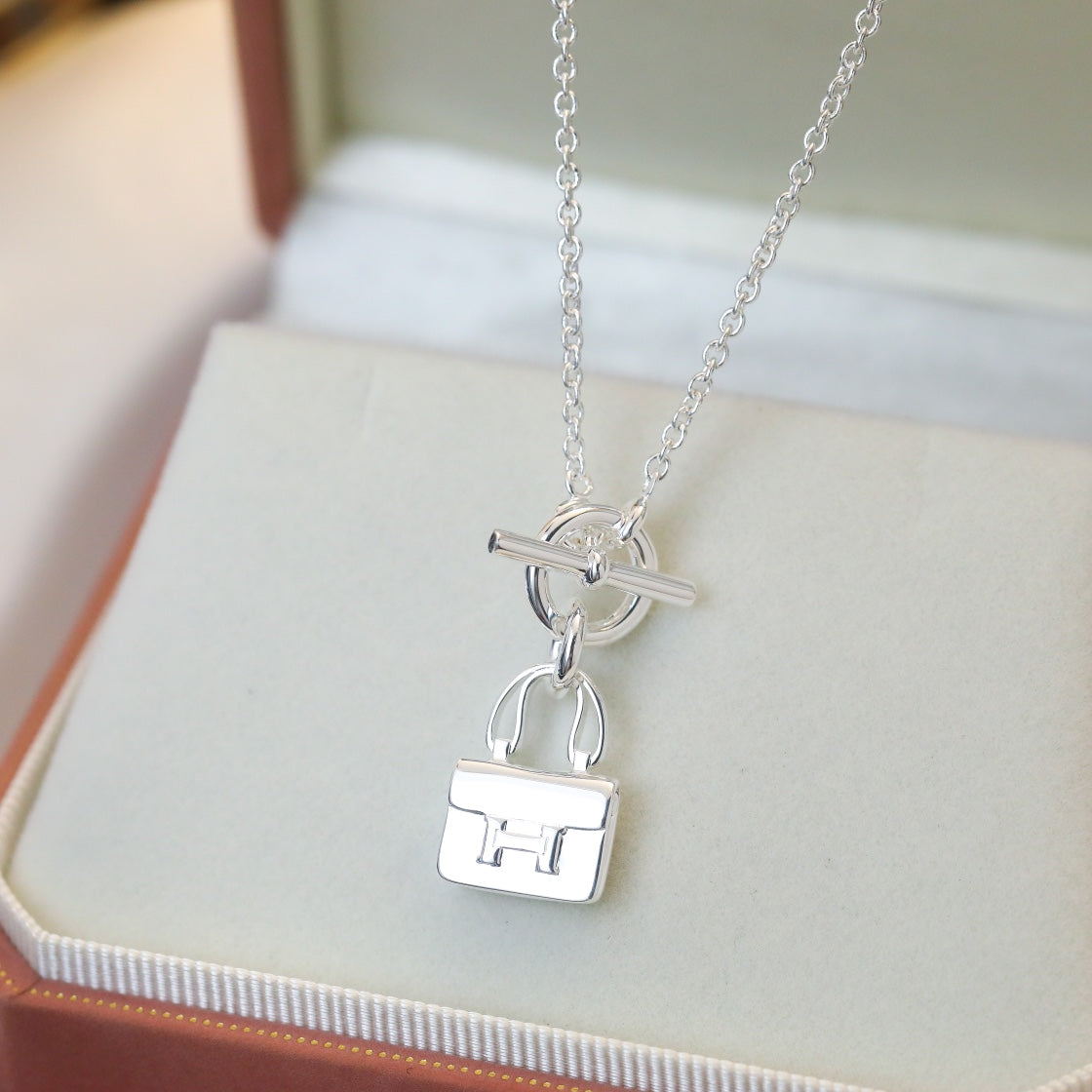 [LUXORA]POP H PEDANT SILVER NECKLACE