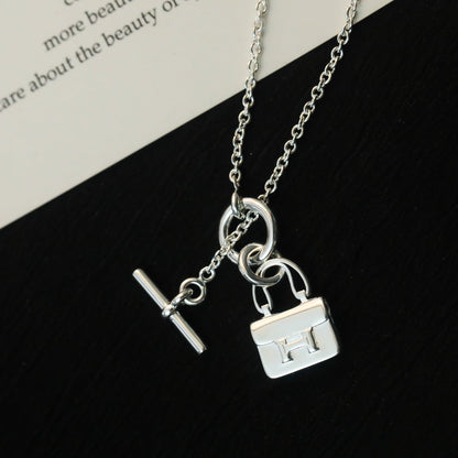 [LUXORA]POP H PEDANT SILVER NECKLACE