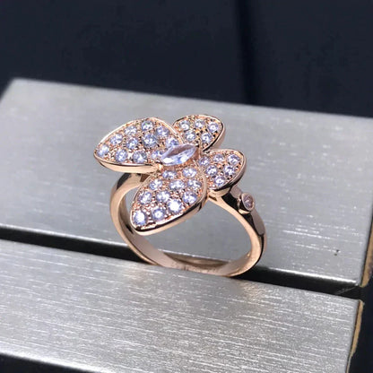 [LUXORA]BUTTERFLY PINK GOLD DIAMOND RING