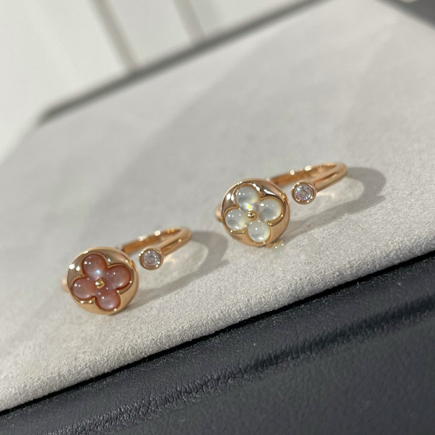 [LUXORA]SUN 1 DIAMOND PINK MOP RING