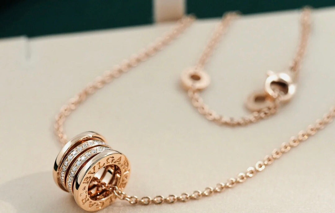 [LUXORA]ZERO 1 PINK GOLD DIAMOND NECKLACE