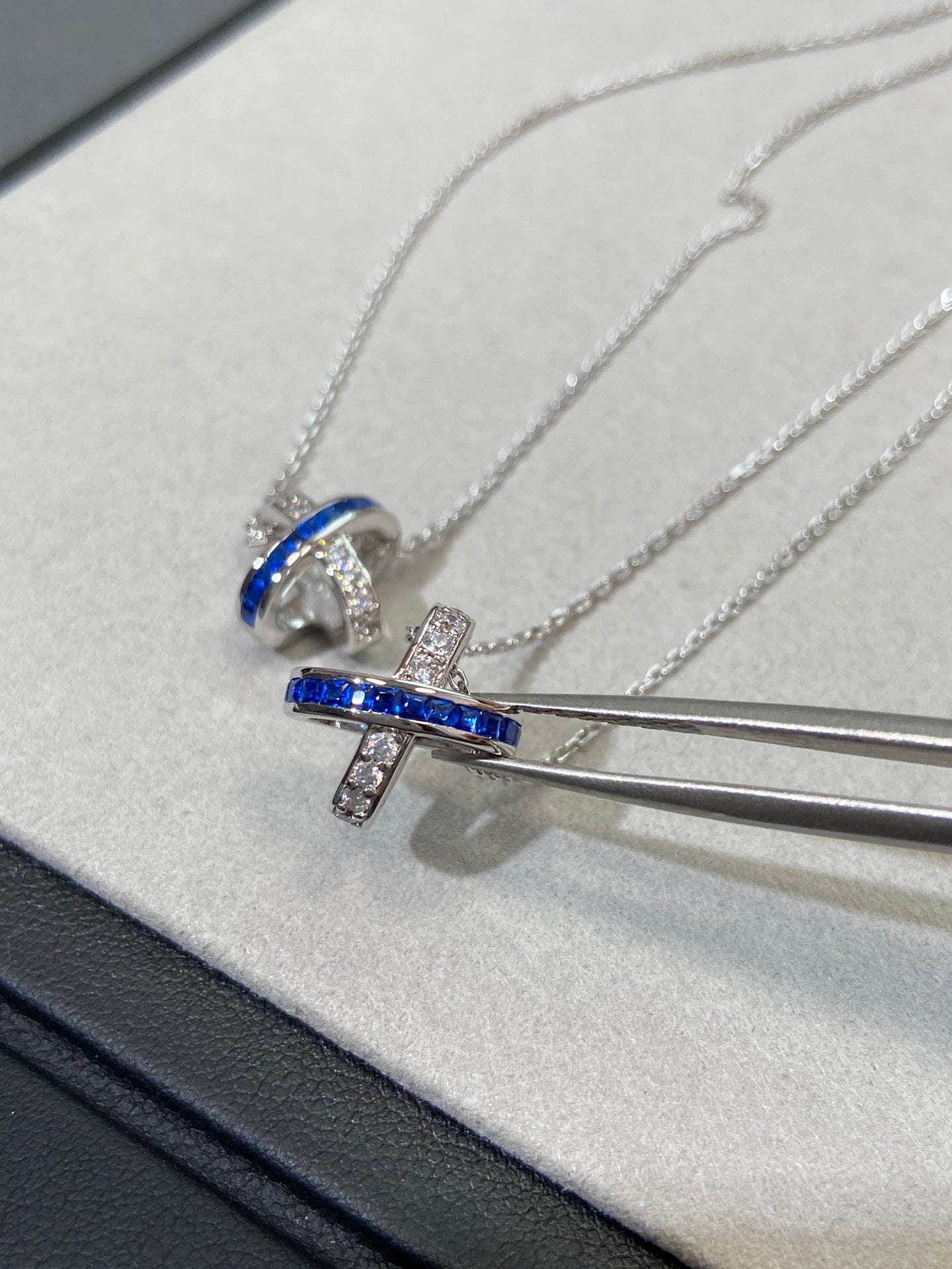[LUXORA]LIENS DIAMOND SILVER NECKLACE