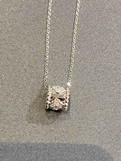 [LUXORA]PERLEE PEDANT SIVLER DIAMOND NECKLACE
