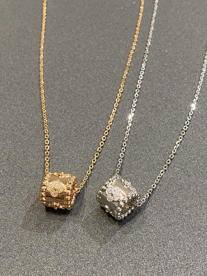 [LUXORA]PERLEE PEDANT SIVLER DIAMOND NECKLACE