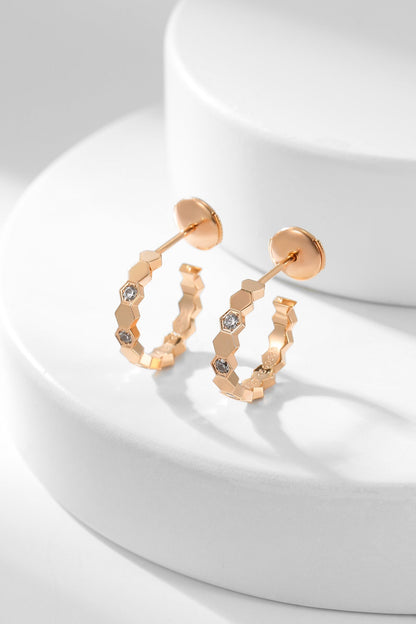 [LUXORA]BEE LOVE DIAMOND HOOP EARRINGS
