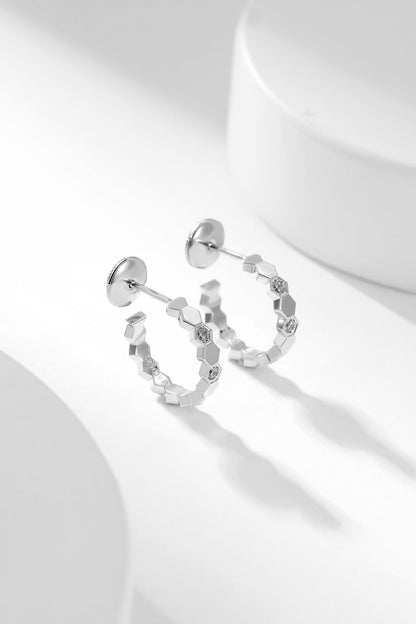 [LUXORA]BEE LOVE DIAMOND HOOP EARRINGS
