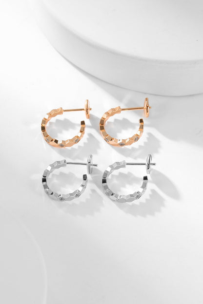 [LUXORA]BEE LOVE DIAMOND HOOP EARRINGS