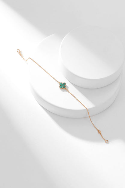 [LUXORA]CLOVER BRACELET MALACHITE 1 MOTIF