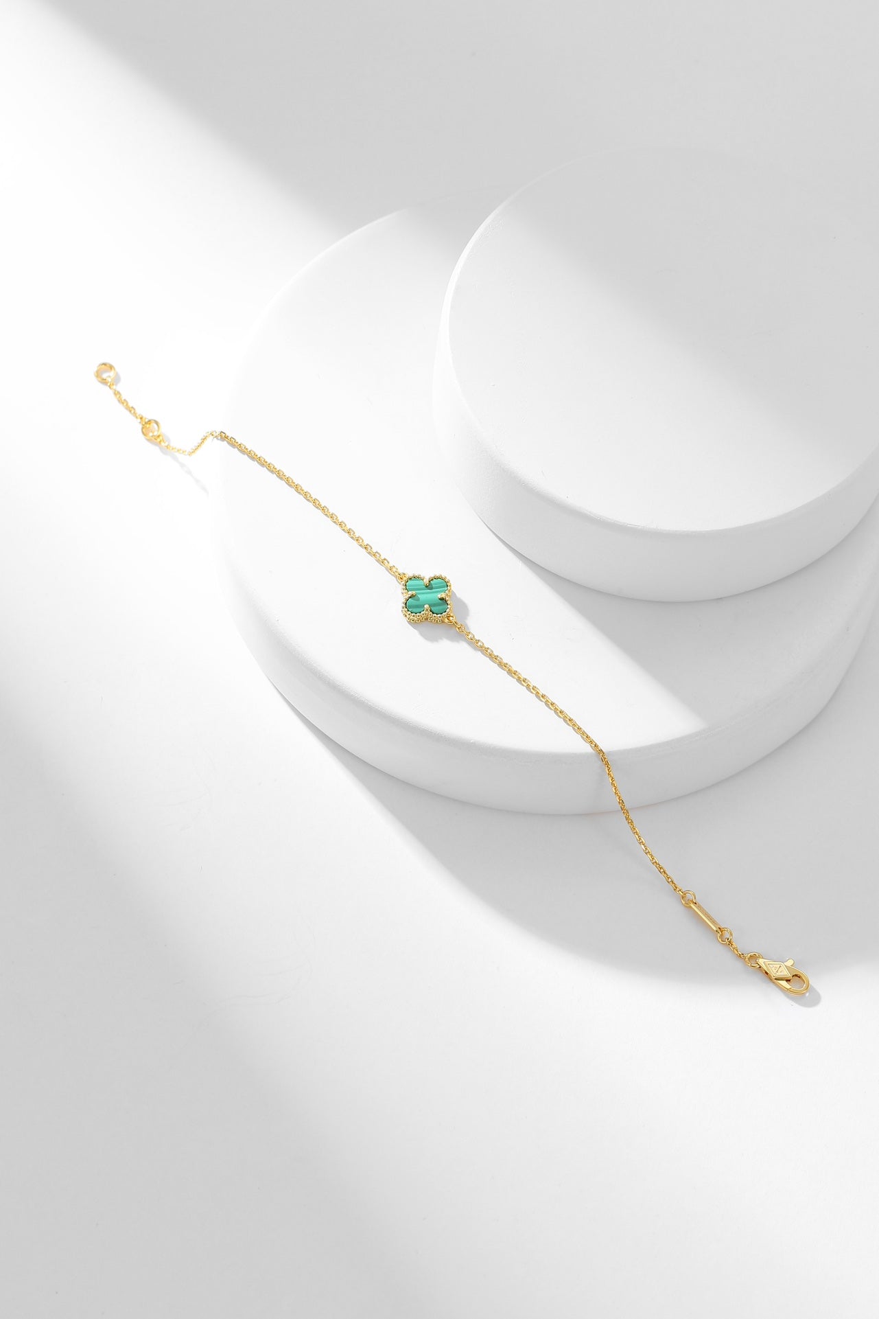 [LUXORA]CLOVER BRACELET MALACHITE 1 MOTIF