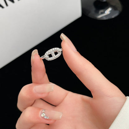 [LUXORA]RONDE SMALL SILVER DIAMOND RING