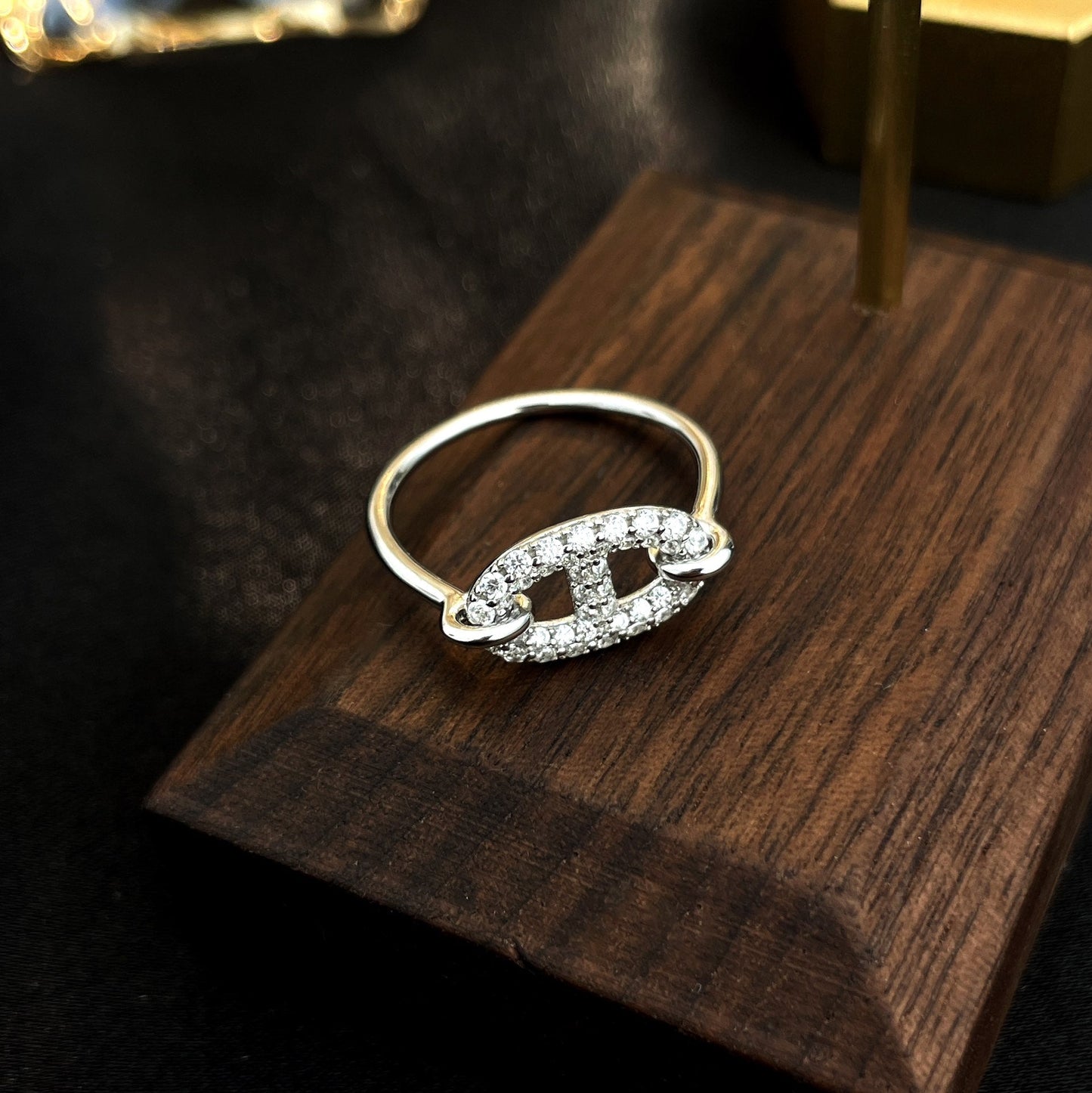 [LUXORA]RONDE SMALL SILVER DIAMOND RING