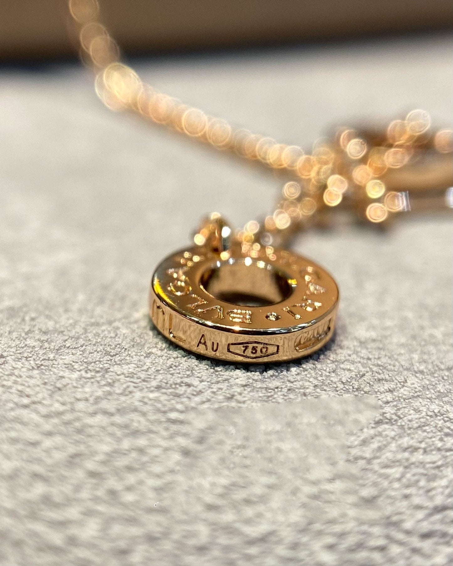 [LUXORA]DREAM MOP DIAMOND PAVED PINK GOLD NECKLACE