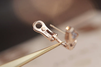 [LUXORA]SERPENT PINK GOLD DIAMOND EARRINGS