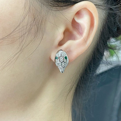 [LUXORA]SERPENT DIAMOND STUD EARRINGS