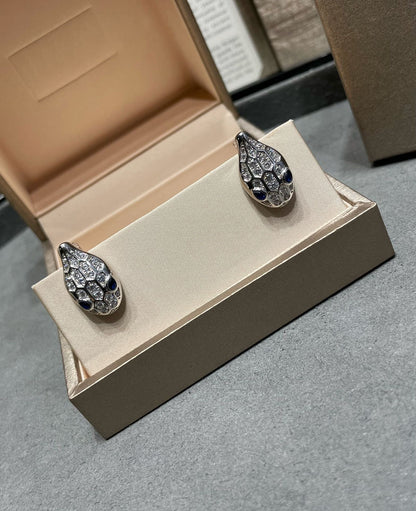 [LUXORA]SERPENT DIAMOND STUD EARRINGS