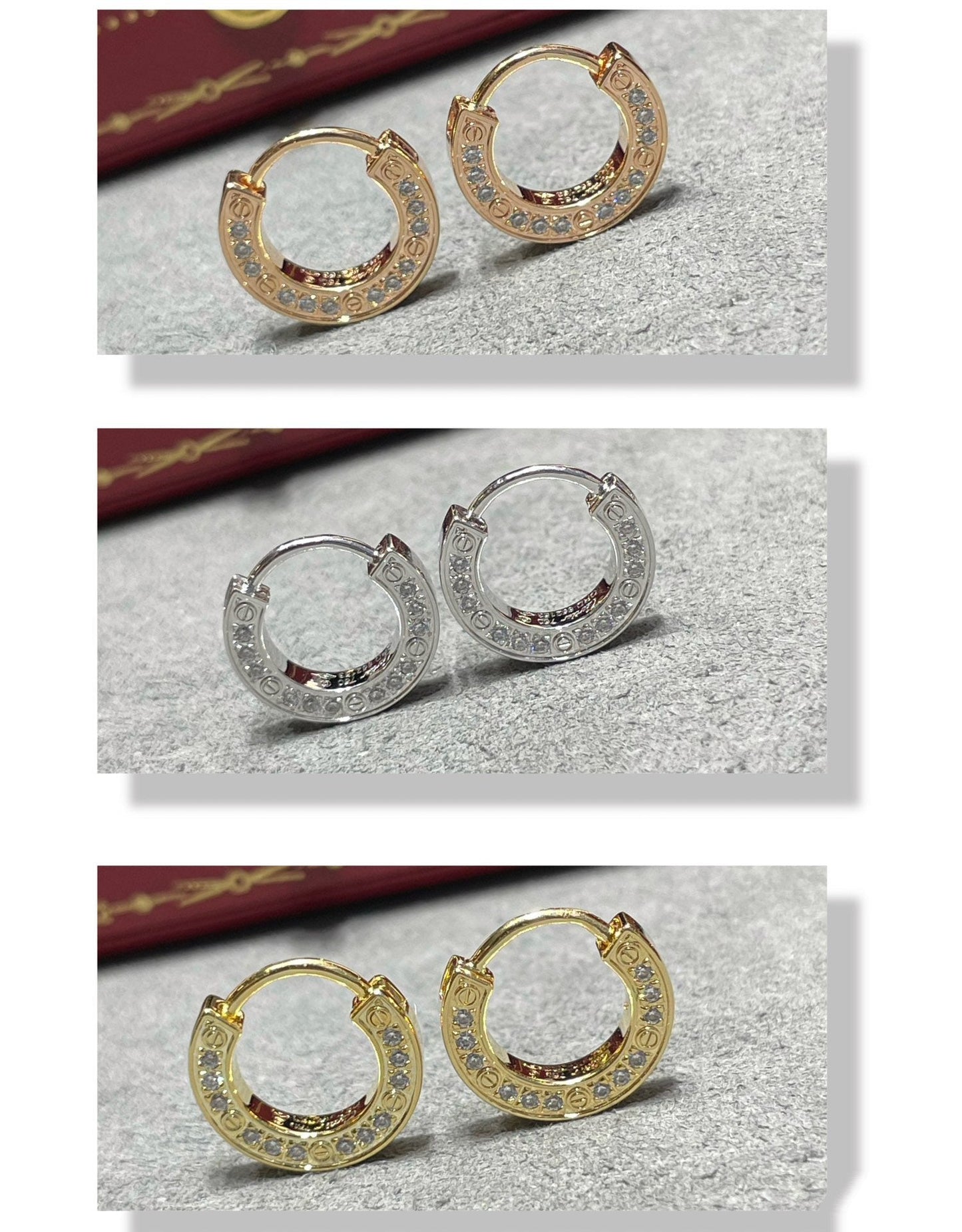 [LUXORA]LOVE DIAMOND EARRINGS