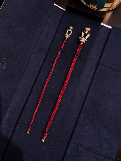 [LUXORA]FORCE 10 HALF DIAMOND PINK GOLD RED CORDERI LARGE AND MEDIUM MODEL
