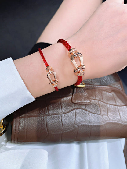 [LUXORA]FORCE 10 HALF DIAMOND PINK GOLD RED CORDERI LARGE AND MEDIUM MODEL