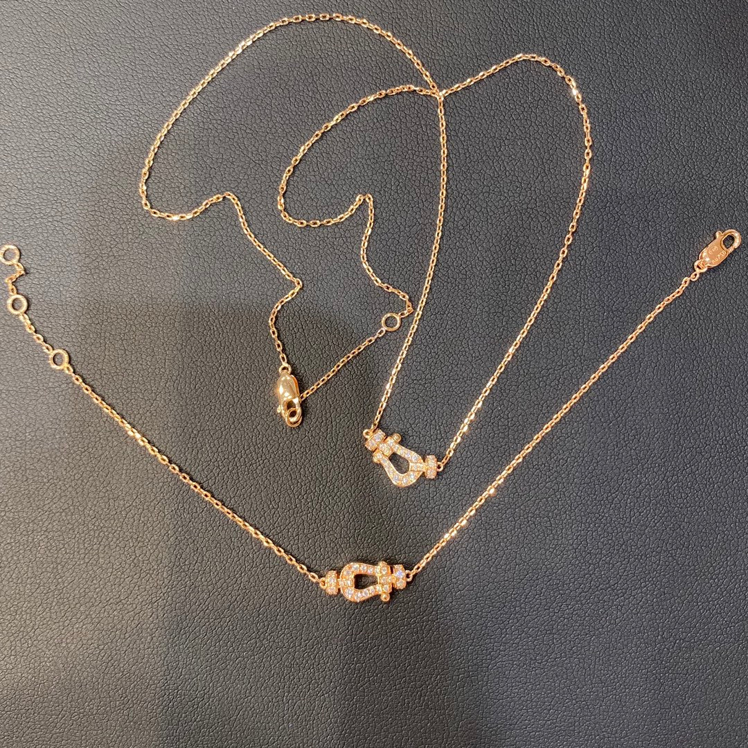 [LUXORA]FORCE 10 DIAMOND PINK GOLD NECKLACE MINI MODEL