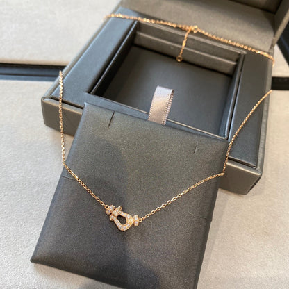 [LUXORA]FORCE 10 DIAMOND PINK GOLD NECKLACE MINI MODEL