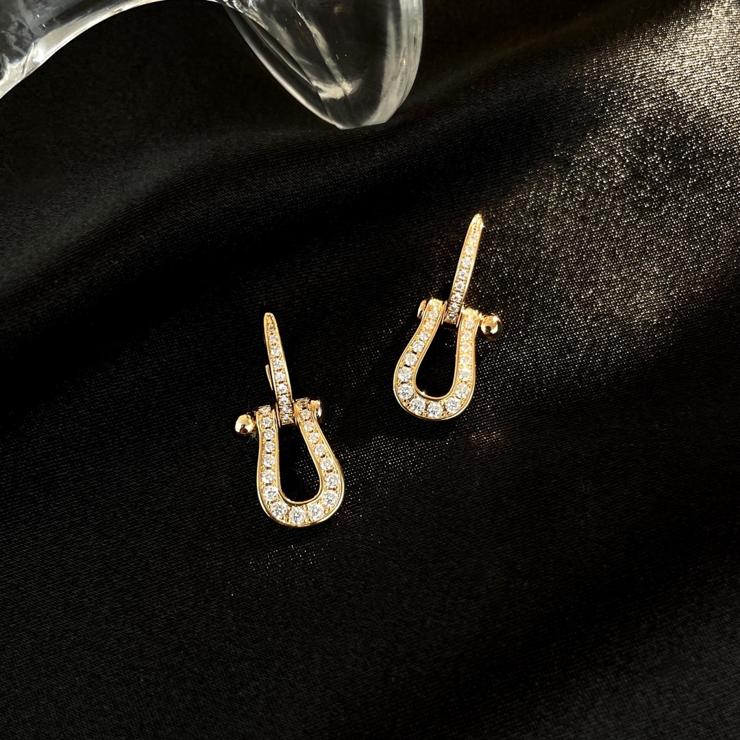[LUXORA]FORCE 10 FULL DIAMOND DROP EARRINGS MEDIUM MODEL