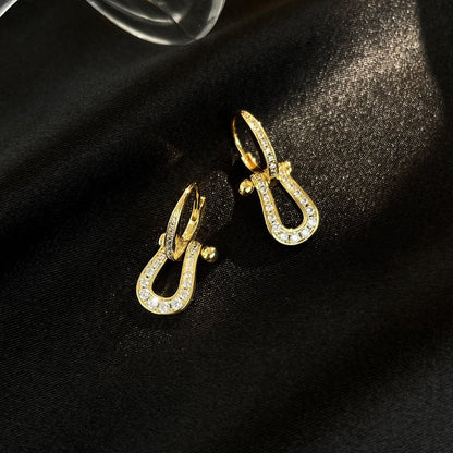 [LUXORA]FORCE 10 FULL DIAMOND DROP EARRINGS MEDIUM MODEL